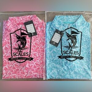 •NIP•Scales Outdoor Country Club Long Sleeve Quarter-Zip- ‘JUNGLE SAIL’